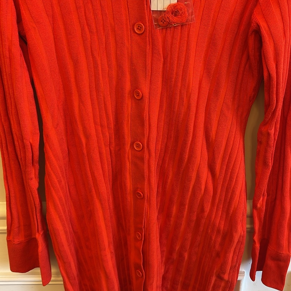 Milly Red Button-Up Dress - Picture 3 of 5